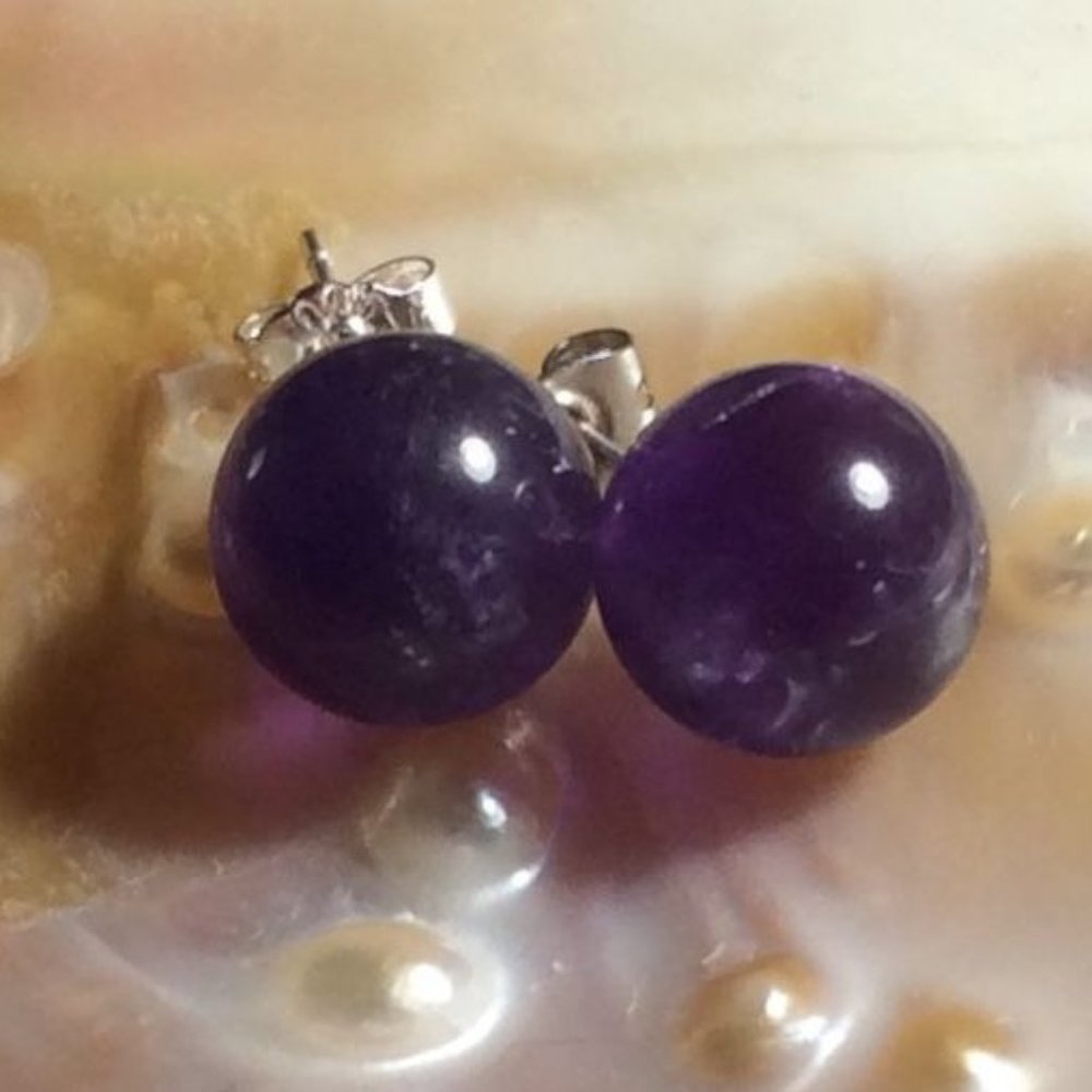 Natural Amethyst Gemstone .925 Sterling Silver  SG-0005